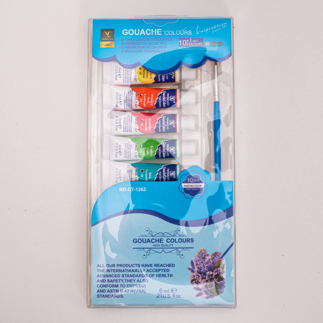 Gouache Set 10PC & Brush